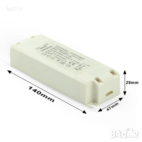 Трансформатор Yafido 230V(AC) към 12V(AC) 20-105W, снимка 3 - Друга електроника - 53519432