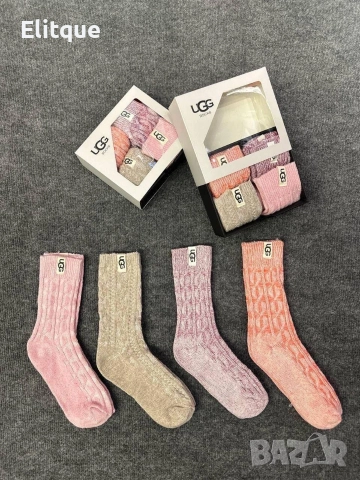 4 чифта чорапи в кутия UGG moncler Calvin Klein , снимка 4 - Дамски чорапи - 52907966