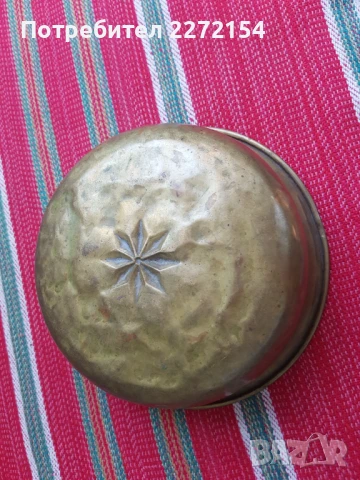 Бронзова чиния фиала купа , снимка 2 - Антикварни и старинни предмети - 51373656