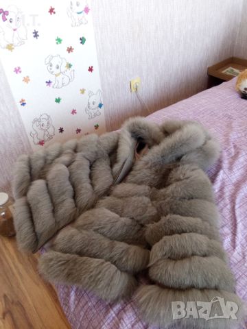 Палто от естествен косъм лисица, снимка 2 - Палта, манта - 45222582