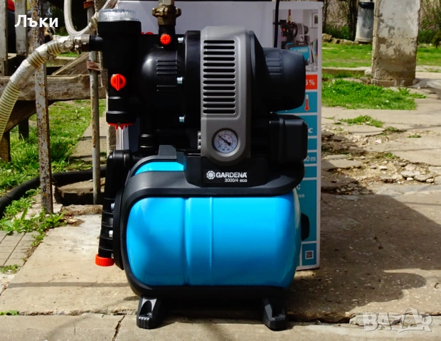 Хидрофор Гардена,Gardena 3000/4 eco с разширителен съд. , снимка 2 - Водни помпи - 53124896