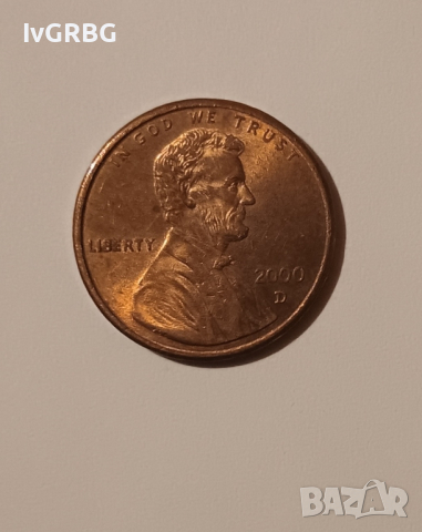 1 цент САЩ 2000 1 цент 2000 Американска монета Линкълн , снимка 3 - Нумизматика и бонистика - 44941954