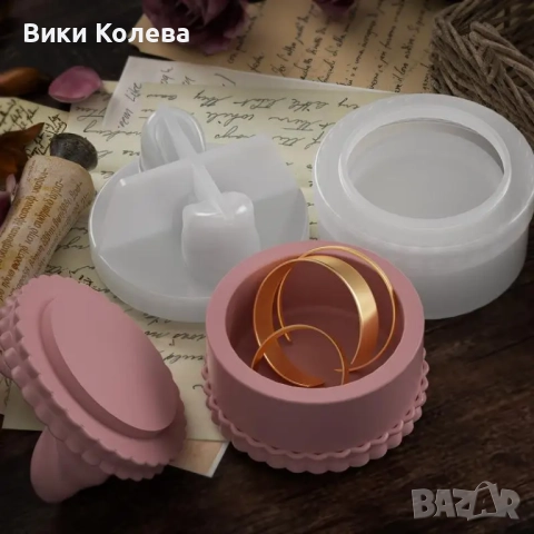 Силиконов молд „Coquette Bow” – Форма за стекиращи се кутийки за бижута