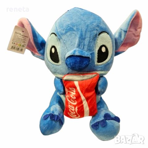 Играчка Stitch, С кола, Плюшено, Син, 24 см, снимка 1 - Плюшени играчки - 46365001