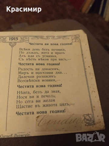Пощенска картичка 1915 г , снимка 4 - Филателия - 52418117