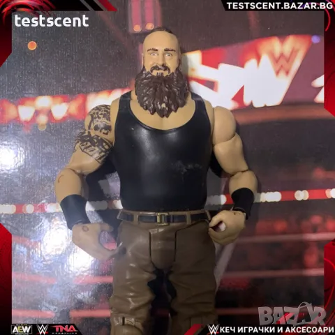 Екшън фигура WWE Braun Strowman Брон Строуман Basic Mattel играчка figure, снимка 1 - Колекции - 48386476