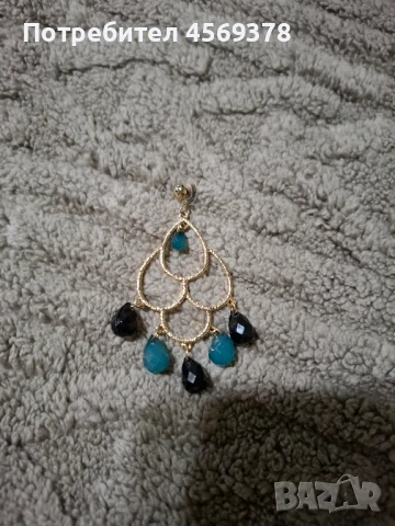 Обеци с камъни , снимка 3 - Обеци - 51421816