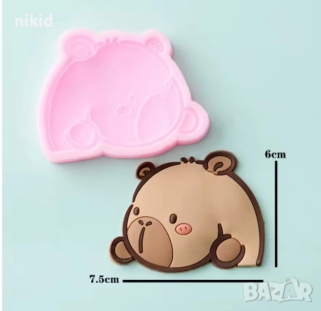 3 вида Капибара Capybara силиконов молд форма фондан шоколад декор, снимка 5 - Форми - 52579500