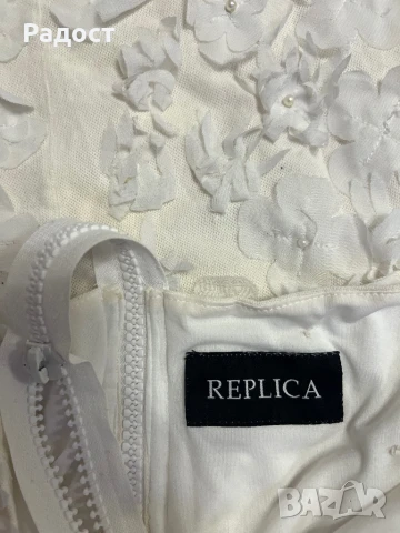 Ефектна рокля с декорация от цветя., снимка 4 - Рокли - 51291393