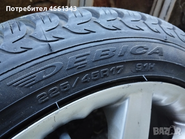Джанти 17 за мерцедес с зимни гуми, снимка 2 - Гуми и джанти - 52860143