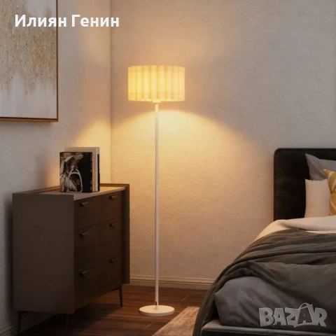 HOMCOM Подова лампа в ретро стил, снимка 2 - Настолни лампи - 53613898