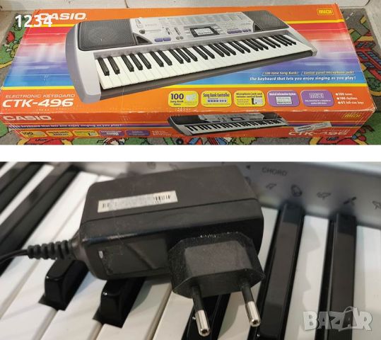 синтезатор клавир Casio CTK 496 пиано 5 октави с вход за микрофон , снимка 10 - Синтезатори - 45936817