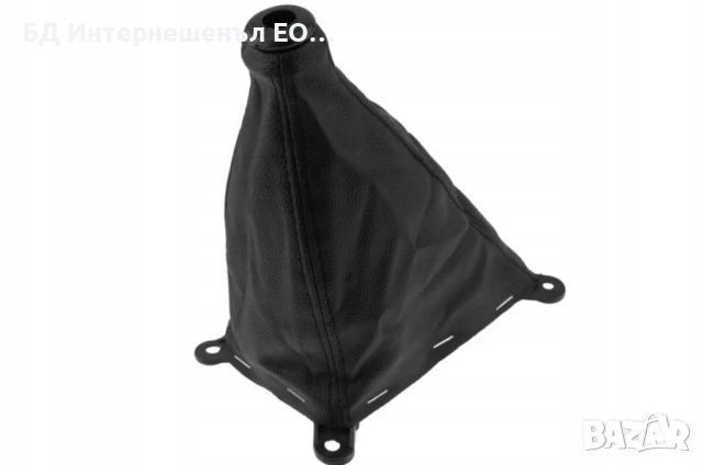 Маншон за скоростен лост, Hyundai  Getz, Кожа, Черен, с Рамка