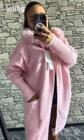 Италианска дамска жилетка ХХЛ размер с розово., снимка 2 - Жилетки - 52277575