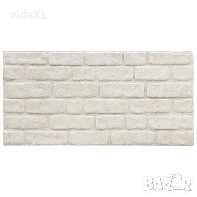 vidaXL 3D стенни панели, тухлен дизайн, бели, 11 бр, EPS(SKU:147203
