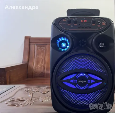 Преносима BluetootAh караоке тонколона 8'' с микрофон GTS-1700, снимка 3 - Тонколони - 49190215