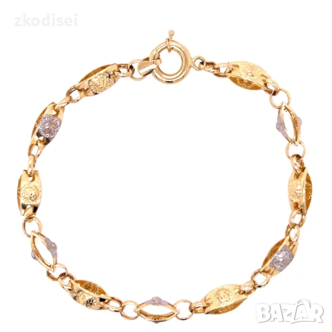 Златна мъжка гривна 4,02гр. 21,5см. 14кр. проба:585 модел:36430-3