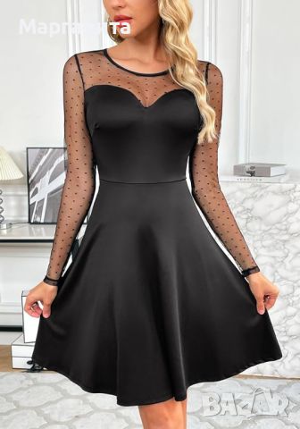 Черна рокля размер М , снимка 1 - Рокли - 45836557