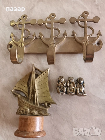 Бронзови котви колекция 2 броя , снимка 6 - Антикварни и старинни предмети - 52176121