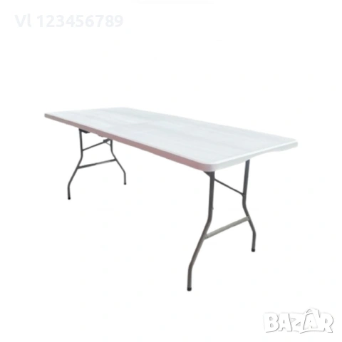Сгъваема бяла къмпинг маса 180 х 74 х 74 , снимка 2 - Къмпинг мебели - 53444695