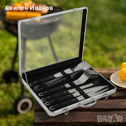 Комплект за барбекю 6 в 1 – всичко необходимо за перфектна скара + подарък ръкавици, снимка 3 - Барбекюта - 51756363