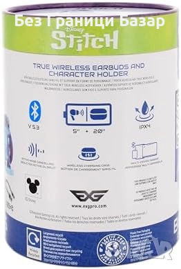 Нови Bluetooth слушалки 28ч плейтайм + Disney Stitch стойка за телефон, снимка 3 - Bluetooth слушалки - 51898148