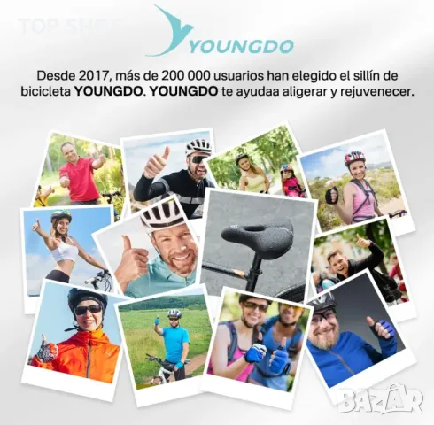 YOUNGDO Водоустойчива възглавница за седалка за градски велосипед, снимка 7 - Аксесоари за велосипеди - 49731097