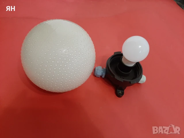 Стар Ретро Плафон тип Топка за открит монтаж +LED Крушка, снимка 2 - Лампи за баня - 50474605