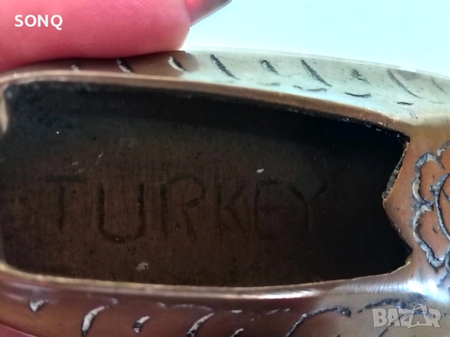 Стар Бронзов Пепелник-Обувка, снимка 6 - Антикварни и старинни предмети - 53144421