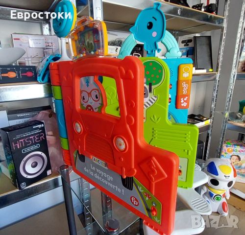 Музикална образователна бебешка играчка Fisher-Price HCL00 Книгата Giant Sit & Stand Experience Book, снимка 9 - Музикални играчки - 45360505