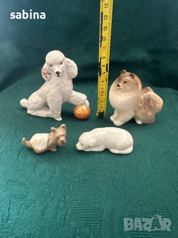 Статуетки/фигурки кучета на Дулевский завод за порцелан (Дулево) и ЛФЗ Ломоносов