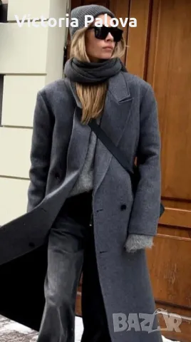 Скъпо модерно палто,80% вълна