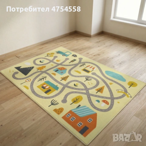 Детски килим за игра 120х160см, противоплъзгащ и миещ се, снимка 2 - Килими - 53873219