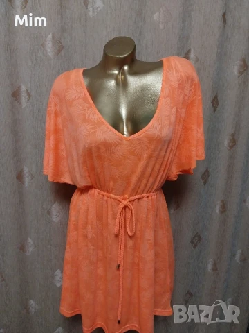 XL Оранжева,къса рокля , снимка 3 - Рокли - 50678807