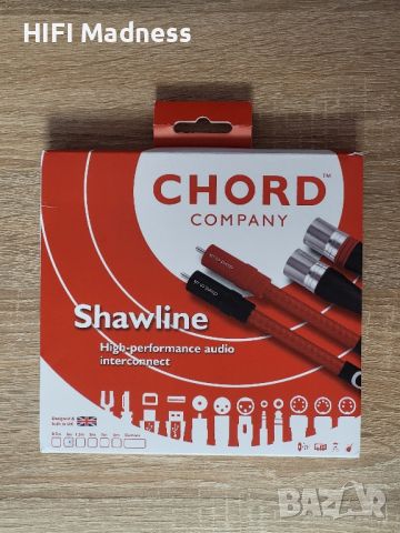 Chord Company Shawline Analogue RCA interconnect, снимка 1 - Ресийвъри, усилватели, смесителни пултове - 46012085