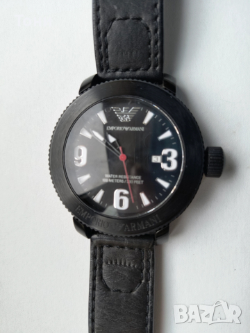 Мъжки кварцов аналогов часовник Armani Sport с гривна от телешка кожа AR5832, снимка 7 - Мъжки - 54013153