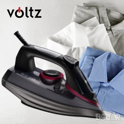 Ютия Voltz, 2600W, 300мл., Черен, 2 ГОДИНИ ГАРАНЦИЯ, снимка 5 - Ютии - 49104132