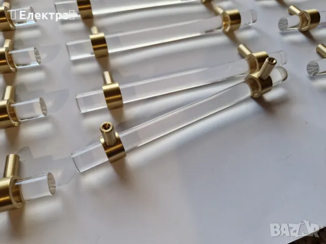 16 броя красиви и елегантни дръжки от месинг и акрил, снимка 11 - Други - 49875178