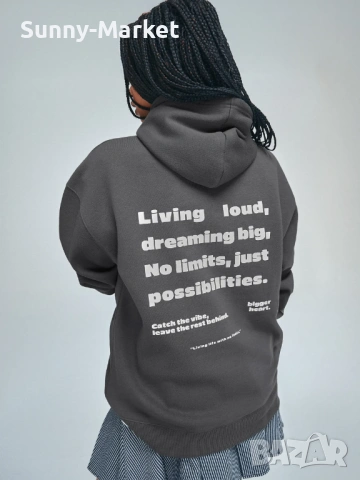 Дамски суичър , дамски суитчър с качулка , суитшърт , снимка 4 - Суичъри - 53511465