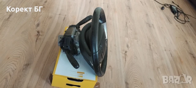 Мултифункционален волан с аербег airbag и лентов кабел + лост за мигачи/чистачки за Citroen C5, снимка 3 - Части - 51163333