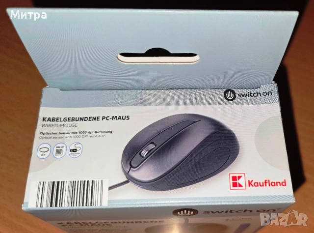 кабелна мишка switch on, снимка 6 - Клавиатури и мишки - 51646518