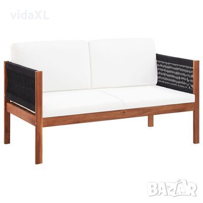 vidaXL Градински диван, 2-двуместен, акациево дърво масив(SKU:46341, снимка 1 - Градински мебели, декорация  - 45593983