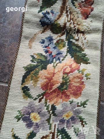 гоблен с цветя и бронзови елементи 34/4, снимка 3 - Гоблени - 53973878