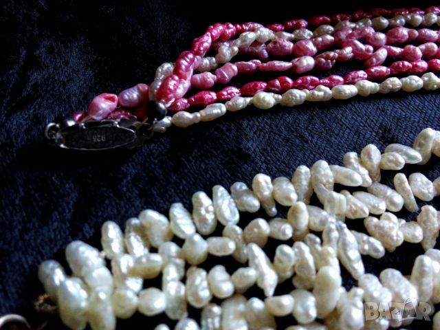 Колиета от речни перли и голяма седефена мида-кутия, снимка 8 - Бижутерийни комплекти - 45486761