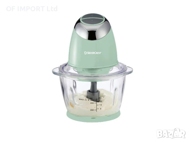 Мултифункционален Кухненски Чопър със Стъклена Кана SILVERCREST 500W, снимка 5 - Чопъри и пасатори - 52386427