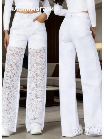 Дънки с дантела , снимка 2 - Дънки - 53287971