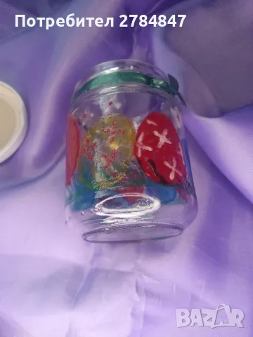 Ръчно рисуван буркан Великден , снимка 9 - Декорация за дома - 49909877