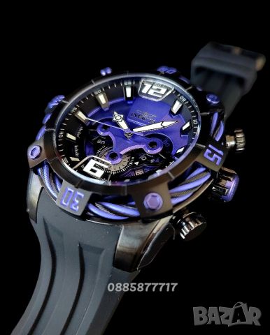 часовник INVICTA Bolt Chronograph Purple 52 mm, НОВ , снимка 1 - Мъжки - 46743818