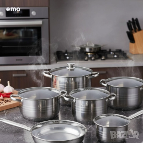 Комплект съдове, снимка 3 - Съдове за готвене - 52656369