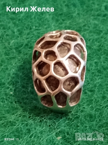 Сребърен пръстен органичен и модерен дизайн ювелирна изработка 39978, снимка 2 - Пръстени - 52918101